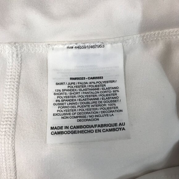 Nike Dri-Fit Womens White Ruffle Hem Athletic Wear Tennis Skort Size M - Picture 7 of 9